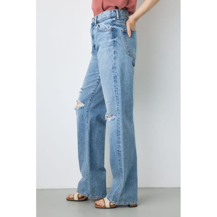 AZUL DENIM ダメージストレートデニム ロング丈 | AZUL BY MOUSSY | 詳細画像14 