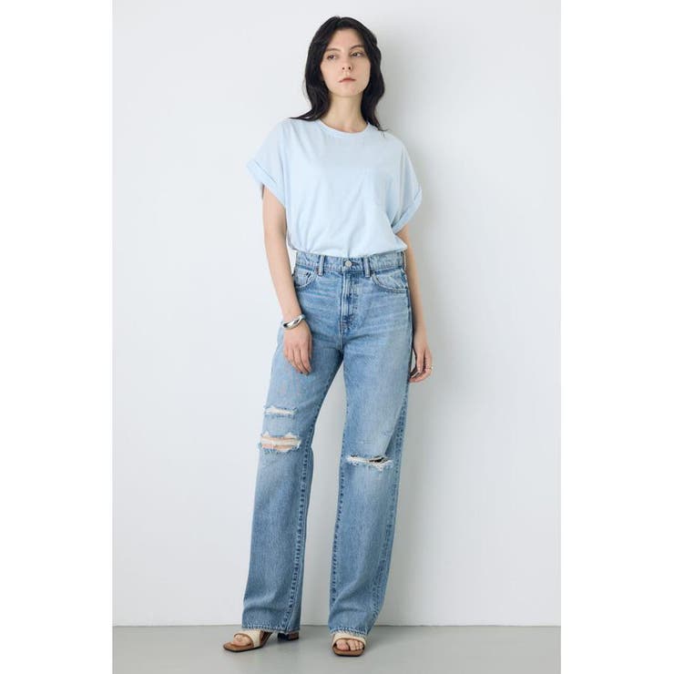 AZUL DENIM ダメージストレートデニム ロング丈 | AZUL BY MOUSSY | 詳細画像21 