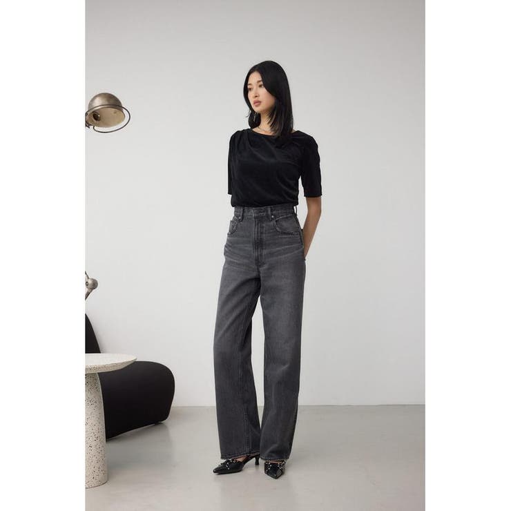 AZUL DENIM ハイウエストワイドロング丈 | AZUL BY MOUSSY | 詳細画像4 