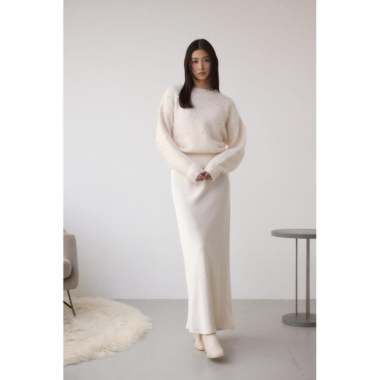 パールビジューニットトップス | AZUL BY MOUSSY | 詳細画像3 