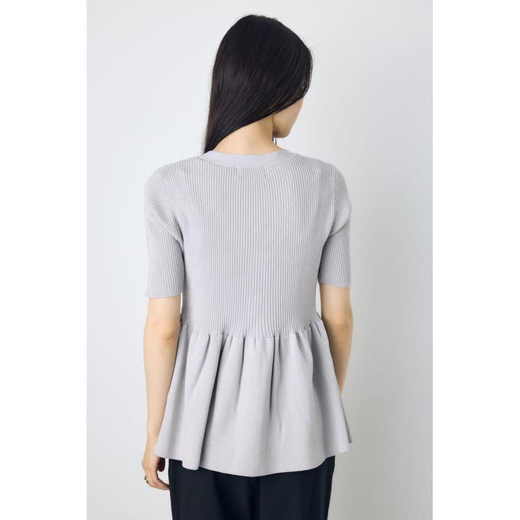 ペプラム5分袖ニットカーディガン | AZUL BY MOUSSY | 詳細画像21 