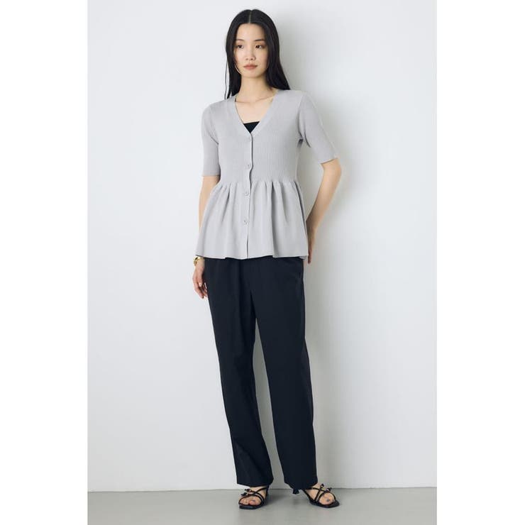 ペプラム5分袖ニットカーディガン | AZUL BY MOUSSY | 詳細画像22 