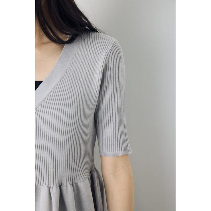 ペプラム5分袖ニットカーディガン | AZUL BY MOUSSY | 詳細画像24 