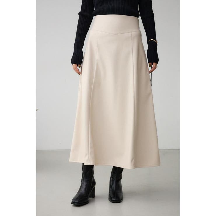 L/BEG1 | レザーフレアスカート | AZUL BY MOUSSY