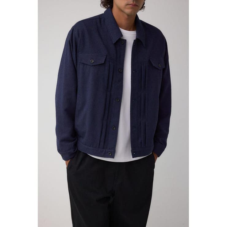 D/NVY3 | ネップ入りシャツブルゾン | AZUL BY MOUSSY