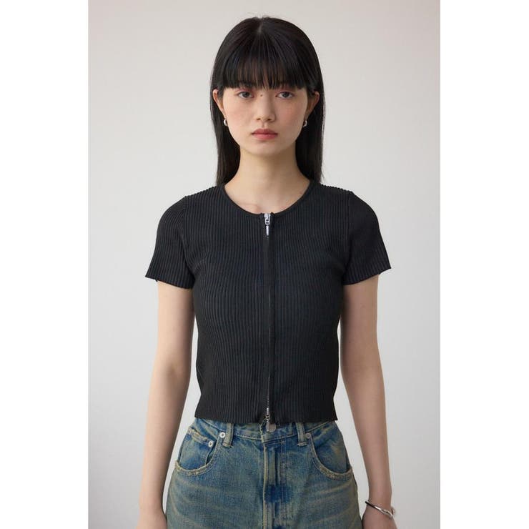 Wジップショートスリーブ配色リブプルオーバー | AZUL BY MOUSSY | 詳細画像15 