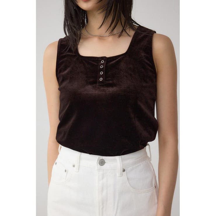 BRN | ベロアタンクトップ | AZUL BY MOUSSY