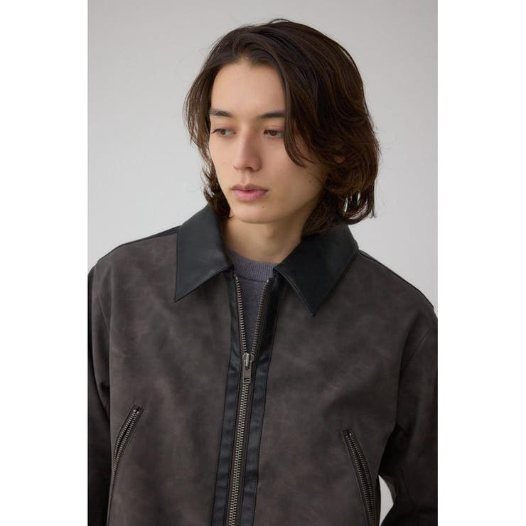 切替合皮ブルゾン | AZUL BY MOUSSY | 詳細画像2 