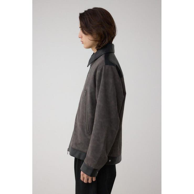 切替合皮ブルゾン | AZUL BY MOUSSY | 詳細画像6 