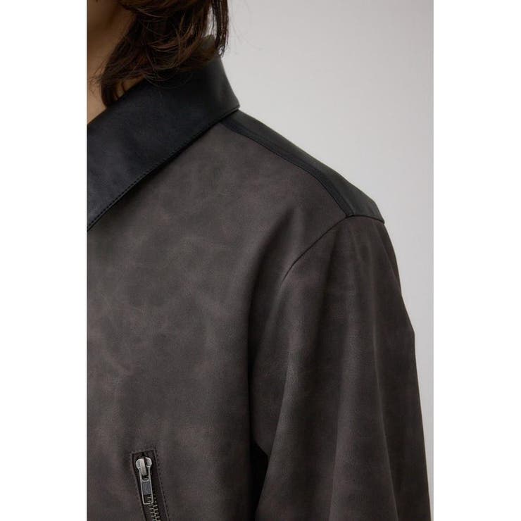 切替合皮ブルゾン | AZUL BY MOUSSY | 詳細画像9 