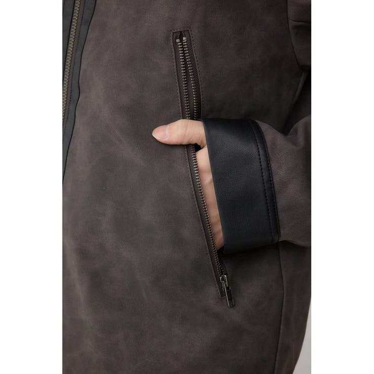 切替合皮ブルゾン | AZUL BY MOUSSY | 詳細画像11 