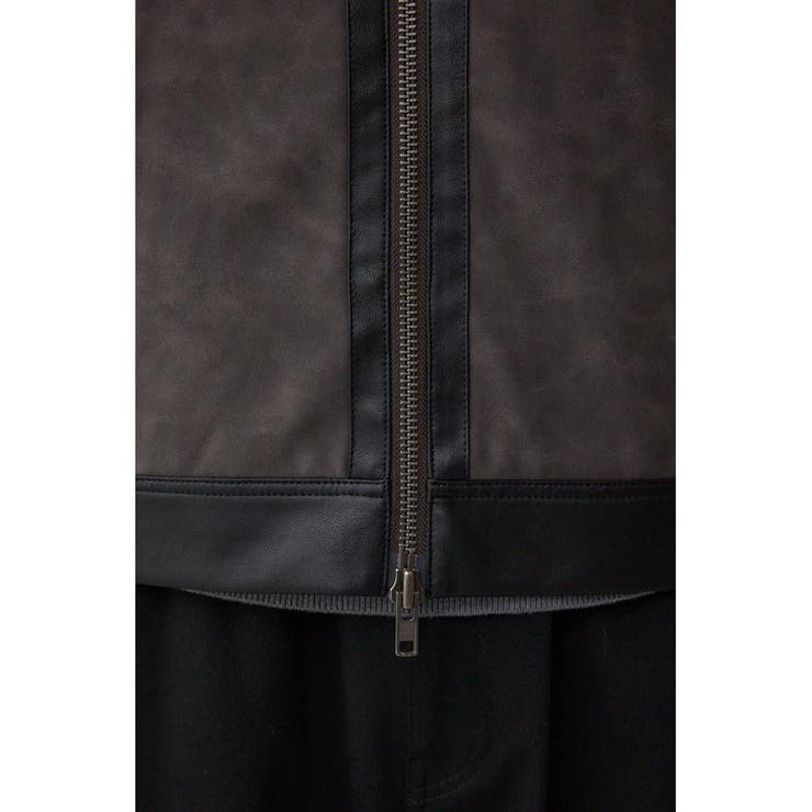 切替合皮ブルゾン | AZUL BY MOUSSY | 詳細画像12 