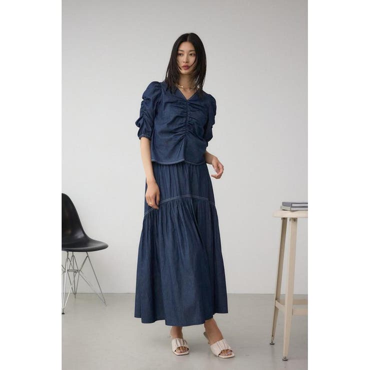 フロントギャザースリーブブラウス | AZUL BY MOUSSY | 詳細画像14 