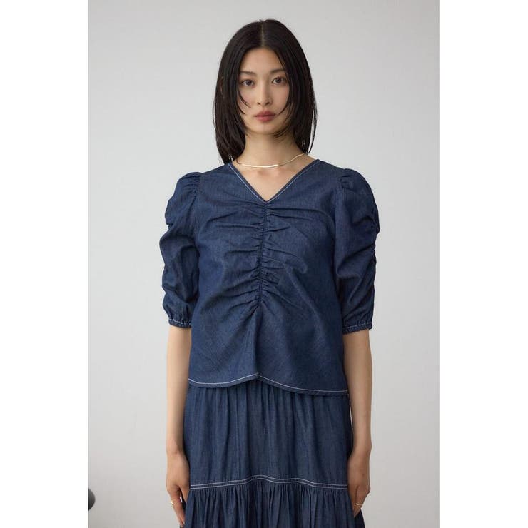 フロントギャザースリーブブラウス | AZUL BY MOUSSY | 詳細画像15 