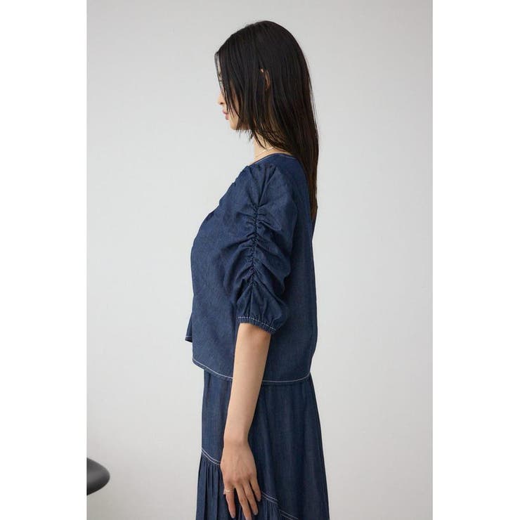 フロントギャザースリーブブラウス | AZUL BY MOUSSY | 詳細画像16 