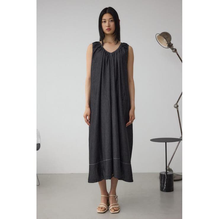 前後2WAYバルーンギャザーワンピース | AZUL BY MOUSSY | 詳細画像5 