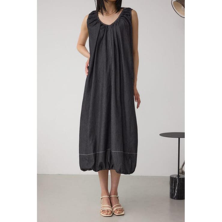 BLK | 前後2WAYバルーンギャザーワンピース | AZUL BY MOUSSY