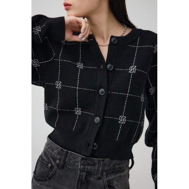 BLK | 2WAYAZジャガードニットカーディガン | AZUL BY MOUSSY