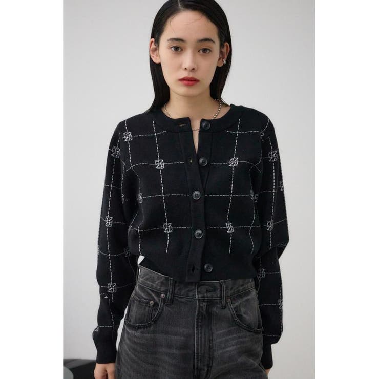 2WAYAZジャガードニットカーディガン | AZUL BY MOUSSY | 詳細画像2 