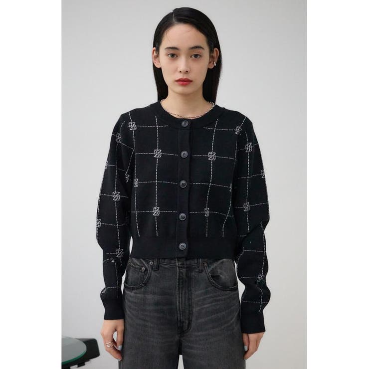 2WAYAZジャガードニットカーディガン | AZUL BY MOUSSY | 詳細画像4 