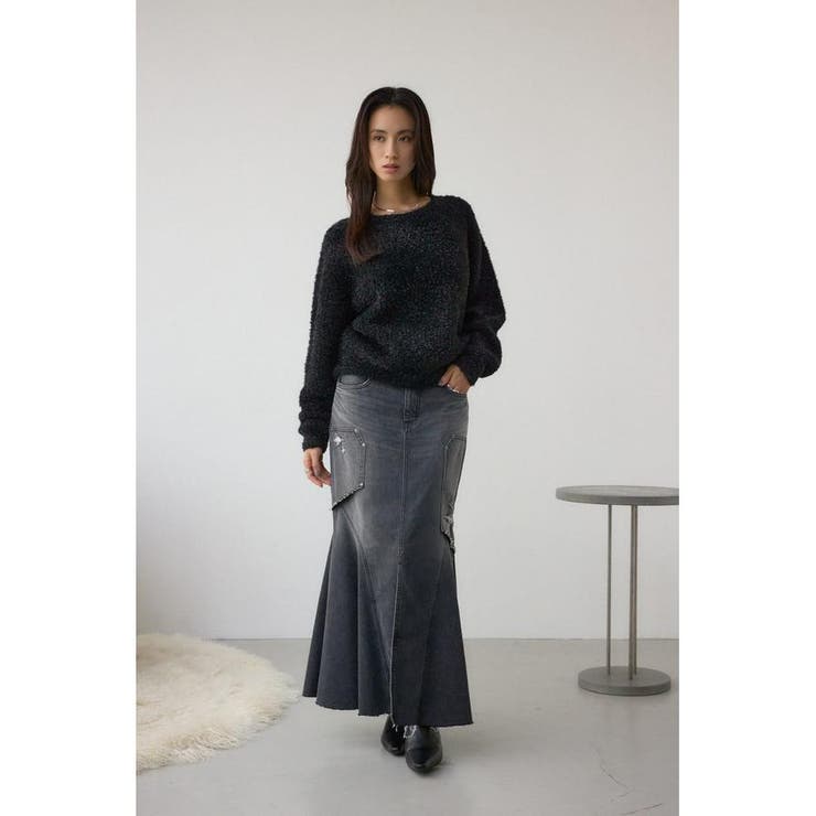 AZUL DENIM ダメージマーメイドスカート | AZUL BY MOUSSY | 詳細画像3 