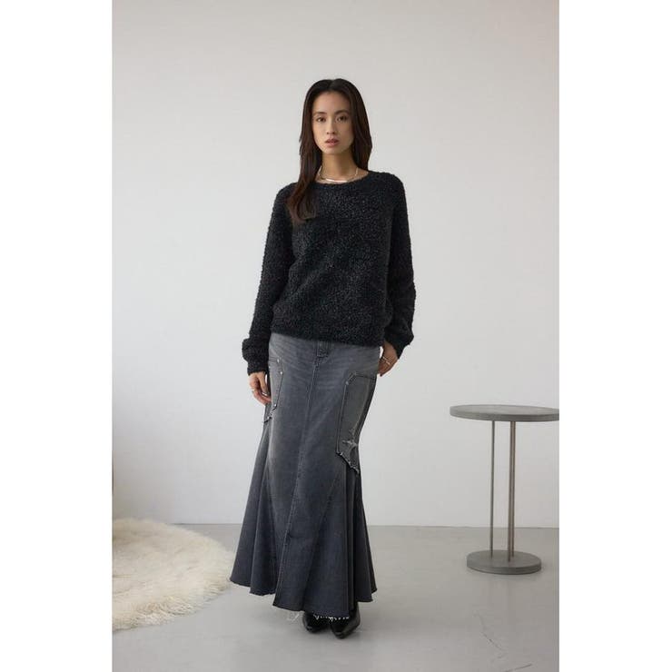 AZUL DENIM ダメージマーメイドスカート | AZUL BY MOUSSY | 詳細画像4 