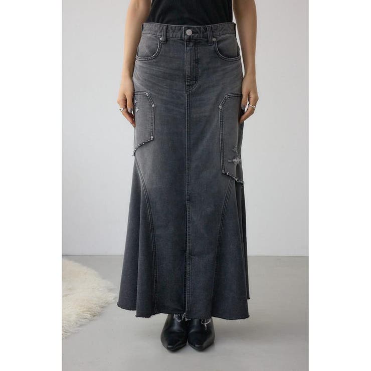 AZUL DENIM ダメージマーメイドスカート | AZUL BY MOUSSY | 詳細画像5 