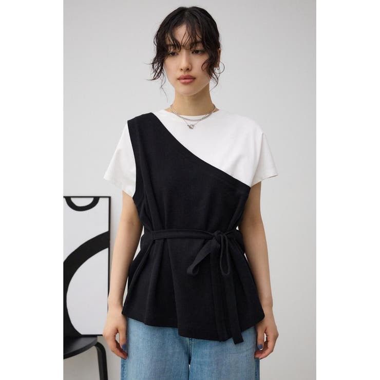 ワンショルダービスチェトップス[品番：AZLW0022012]｜AZUL BY