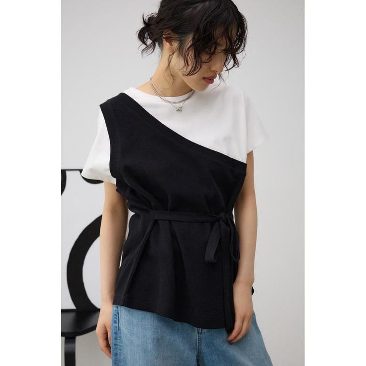 ワンショルダービスチェトップス[品番：AZLW0022012]｜AZUL BY