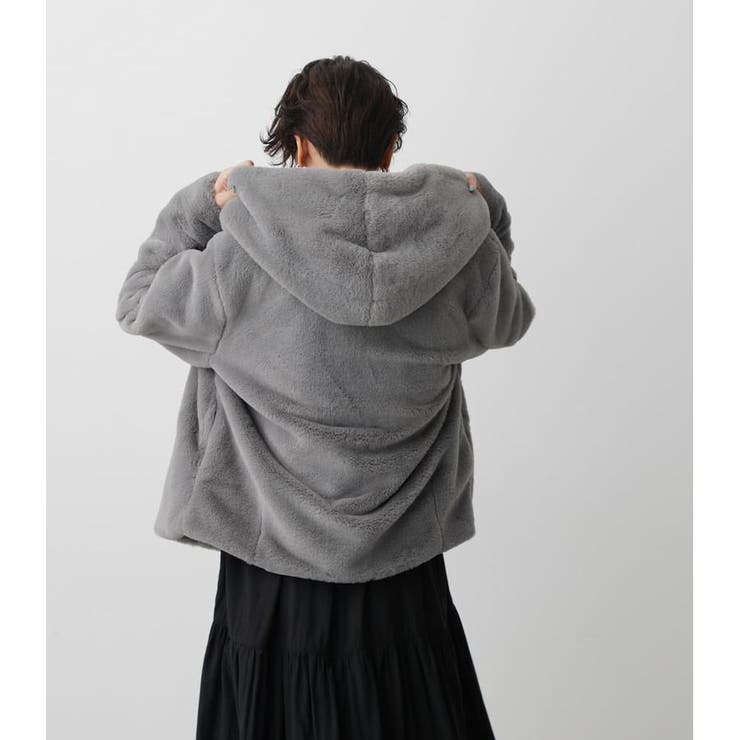 FLUFFY HOODIE SHORT COAT | AZUL BY MOUSSY | 詳細画像33 