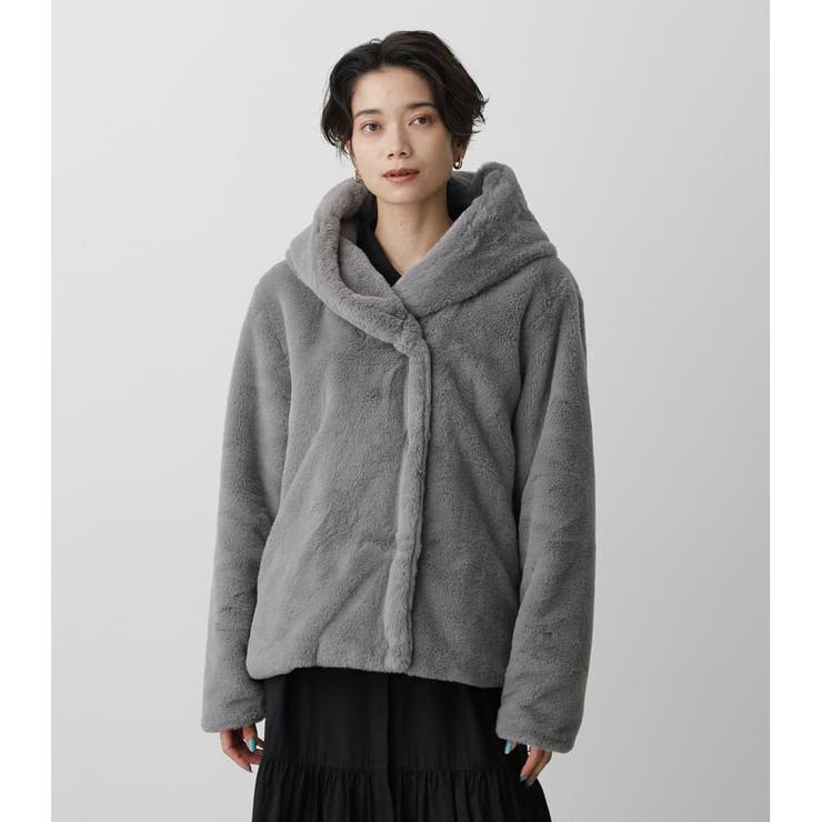 FLUFFY HOODIE SHORT COAT | AZUL BY MOUSSY | 詳細画像35 