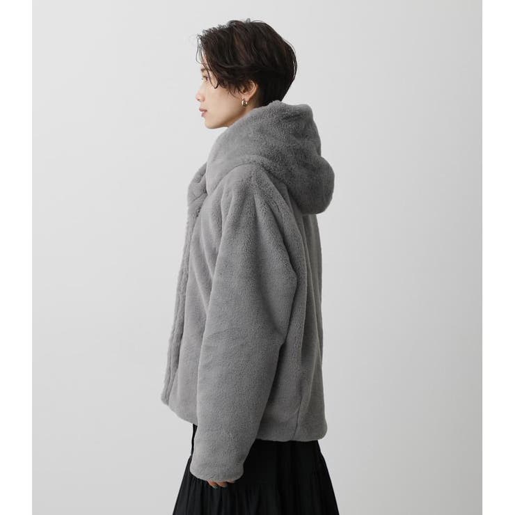 FLUFFY HOODIE SHORT COAT | AZUL BY MOUSSY | 詳細画像36 