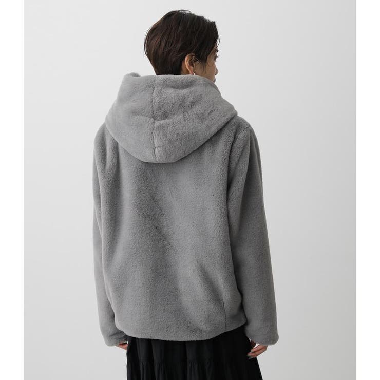 FLUFFY HOODIE SHORT COAT | AZUL BY MOUSSY | 詳細画像37 