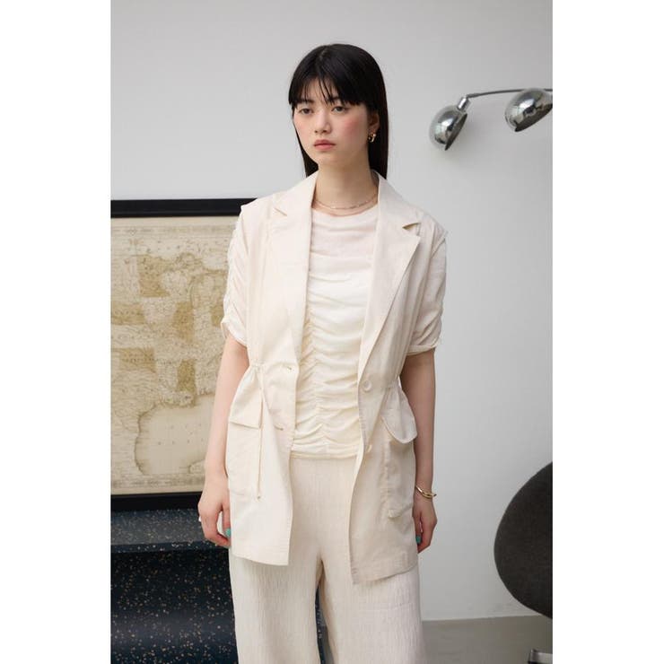 ドロストリングシアーベスト | AZUL BY MOUSSY | 詳細画像2 