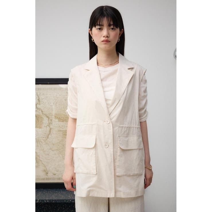 ドロストリングシアーベスト | AZUL BY MOUSSY | 詳細画像4 