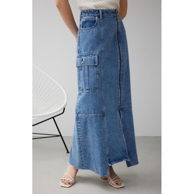 ケミカルウォッシュロングカーゴスカート | AZUL BY MOUSSY | 詳細画像14 