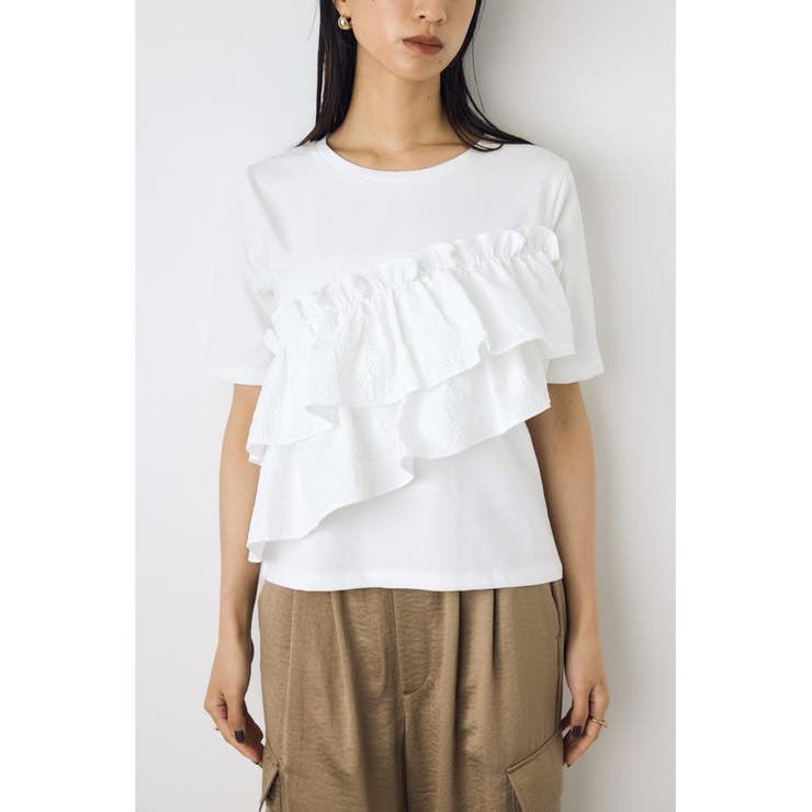 フリルデザインカットトップス | AZUL BY MOUSSY | 詳細画像2 