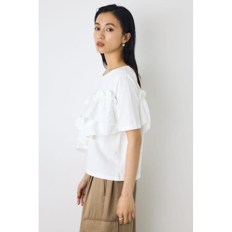 フリルデザインカットトップス | AZUL BY MOUSSY | 詳細画像3 