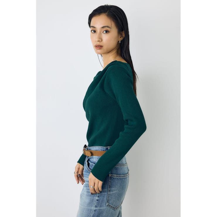 ドレープ長袖ニットトップス | AZUL BY MOUSSY | 詳細画像13 