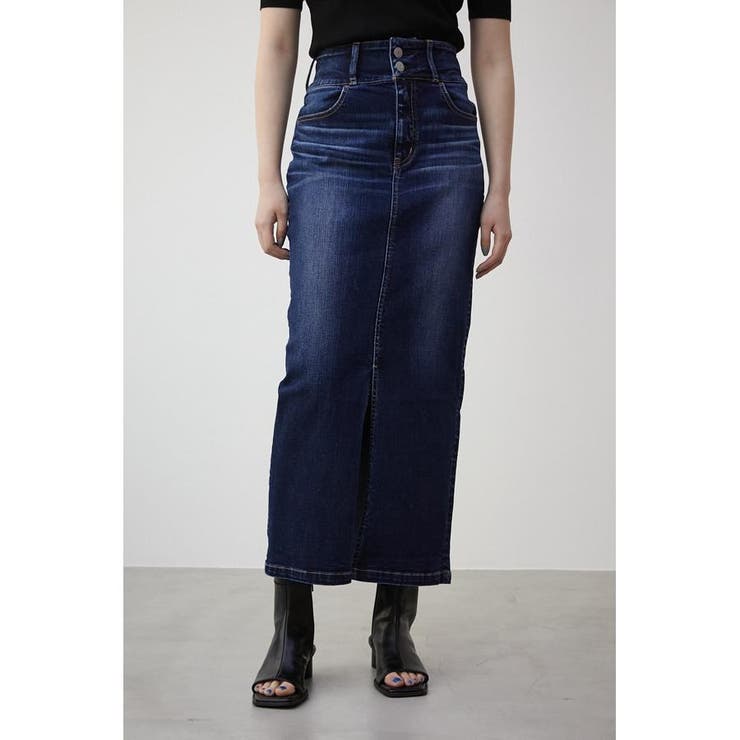 D/BLU3 | HIGH WAIST SLIT DENIM SKⅢ | AZUL BY MOUSSY