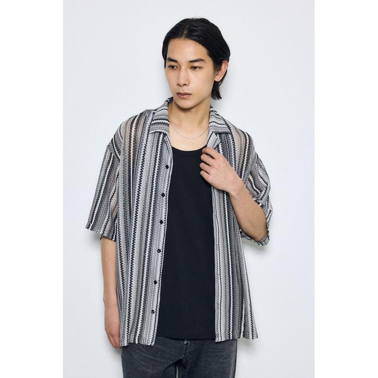 デザインメッシュシャツ | AZUL BY MOUSSY | 詳細画像24 