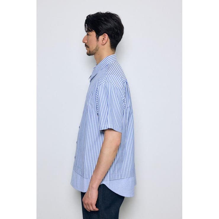 フェイクレーヤードストライプシャツ | AZUL BY MOUSSY | 詳細画像6 