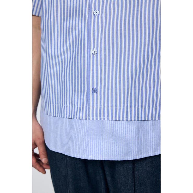 フェイクレーヤードストライプシャツ | AZUL BY MOUSSY | 詳細画像10 