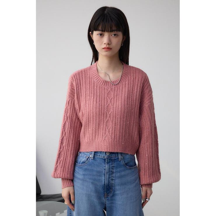 スパンコールニットトップス | AZUL BY MOUSSY | 詳細画像16 
