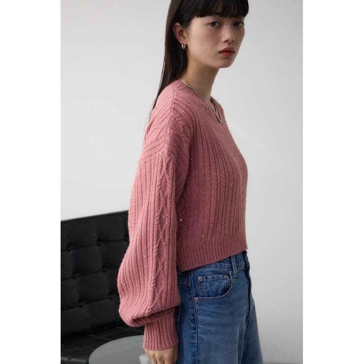 スパンコールニットトップス | AZUL BY MOUSSY | 詳細画像13 