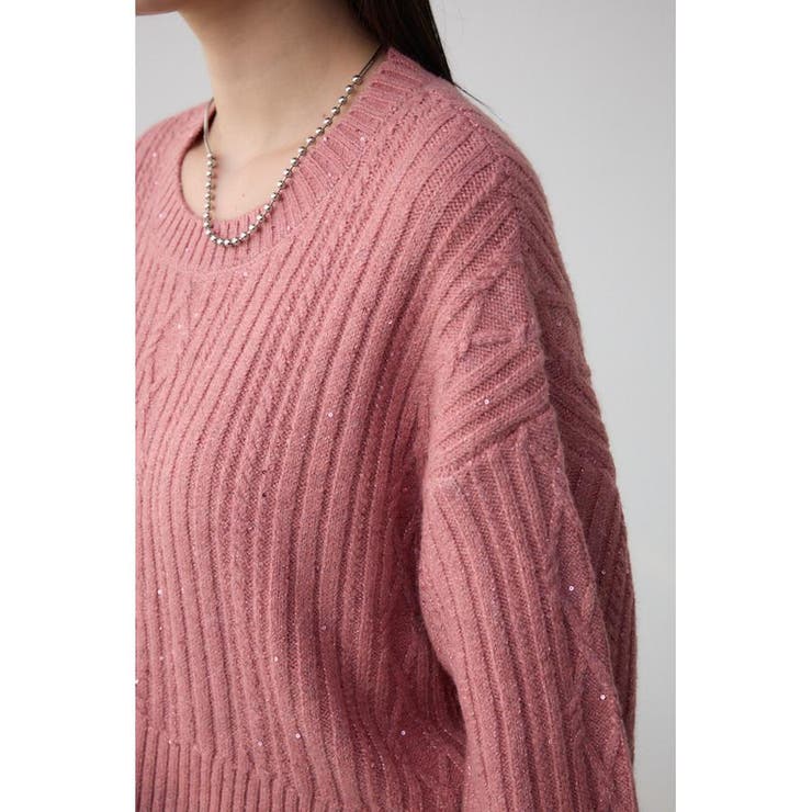 スパンコールニットトップス | AZUL BY MOUSSY | 詳細画像20 