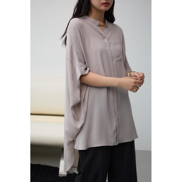 GRY | ポンチョ型楊柳シャツ | AZUL BY MOUSSY