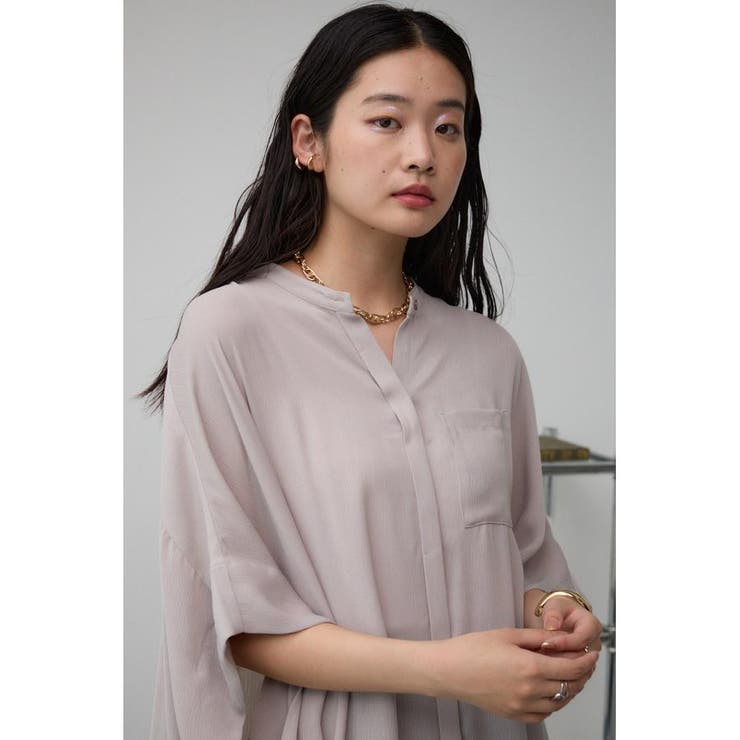 ポンチョ型楊柳シャツ | AZUL BY MOUSSY | 詳細画像21 