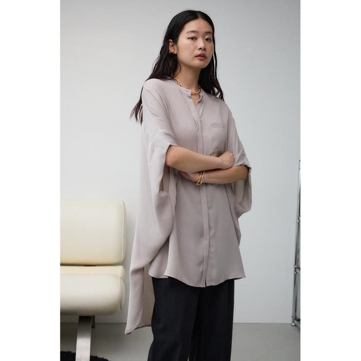 ポンチョ型楊柳シャツ | AZUL BY MOUSSY | 詳細画像22 