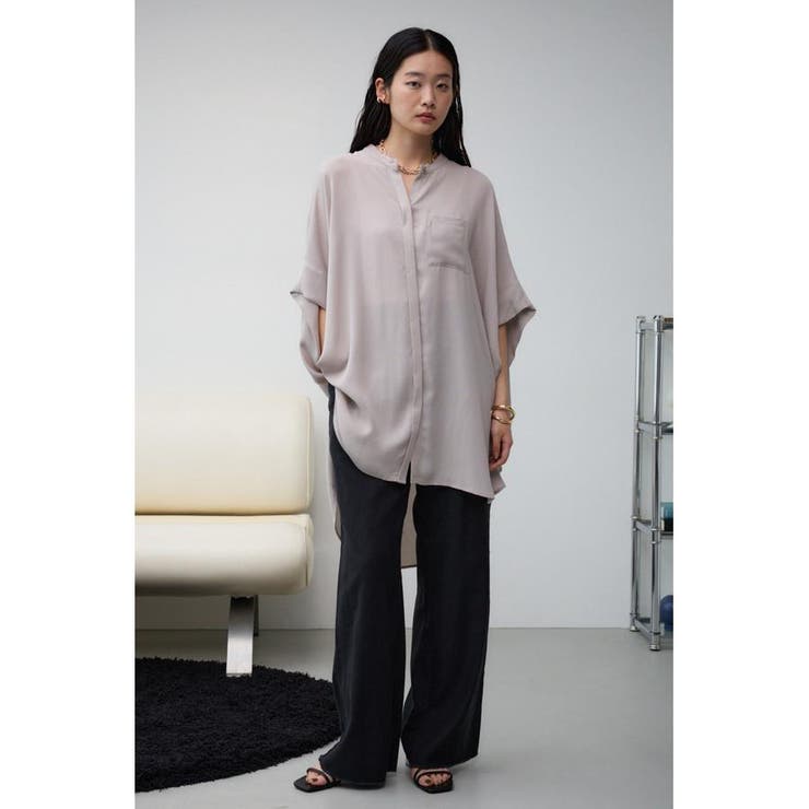 ポンチョ型楊柳シャツ | AZUL BY MOUSSY | 詳細画像23 